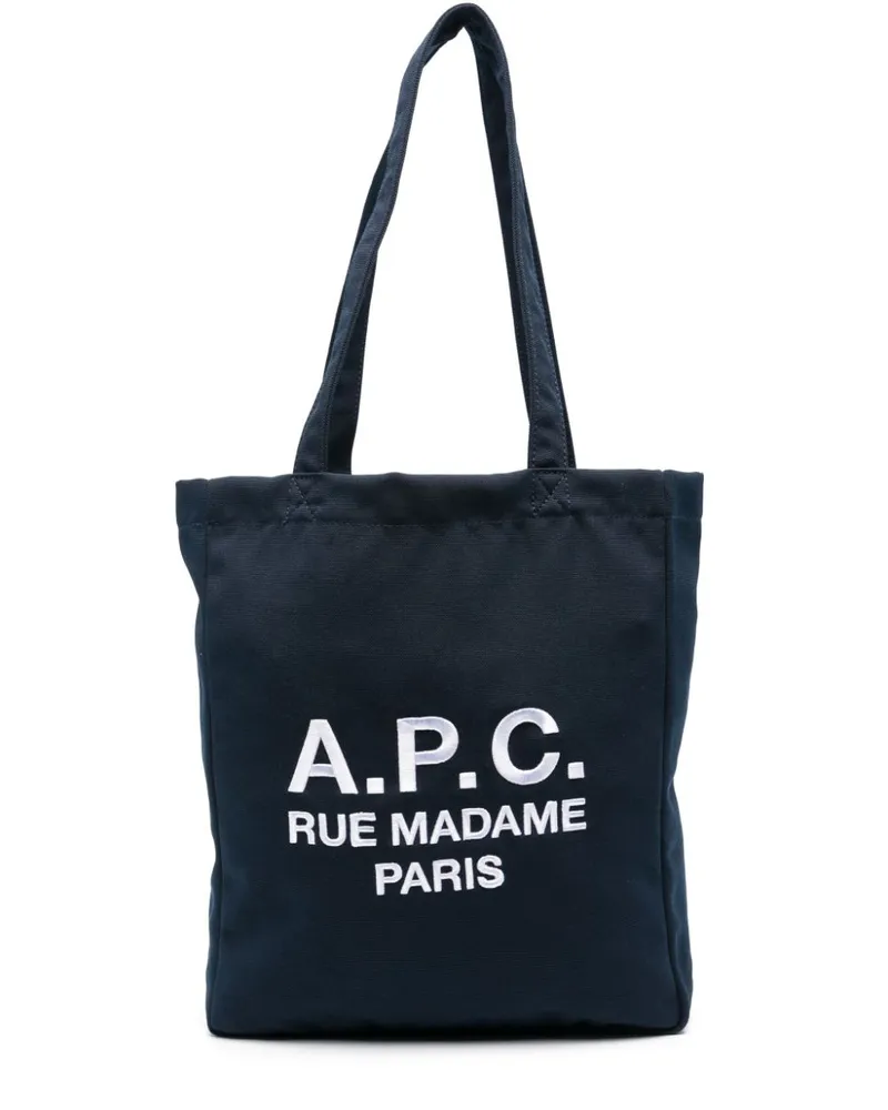 A.P.C. Lou Rue Canvas-Shopper - Blau Blau