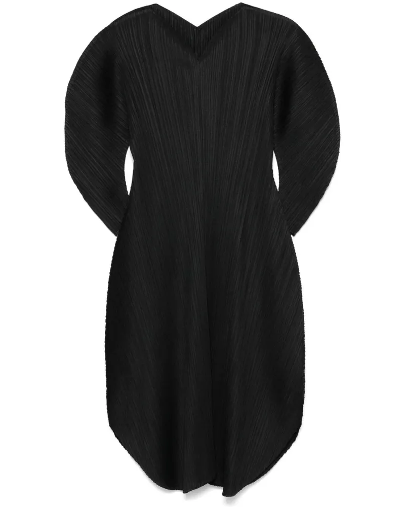 Issey Miyake Wormhole Midikleid - Schwarz Schwarz