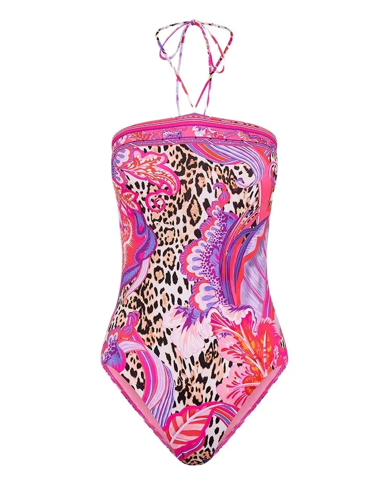 Camilla Viola Neckholder-Badeanzug - Rosa Rosa