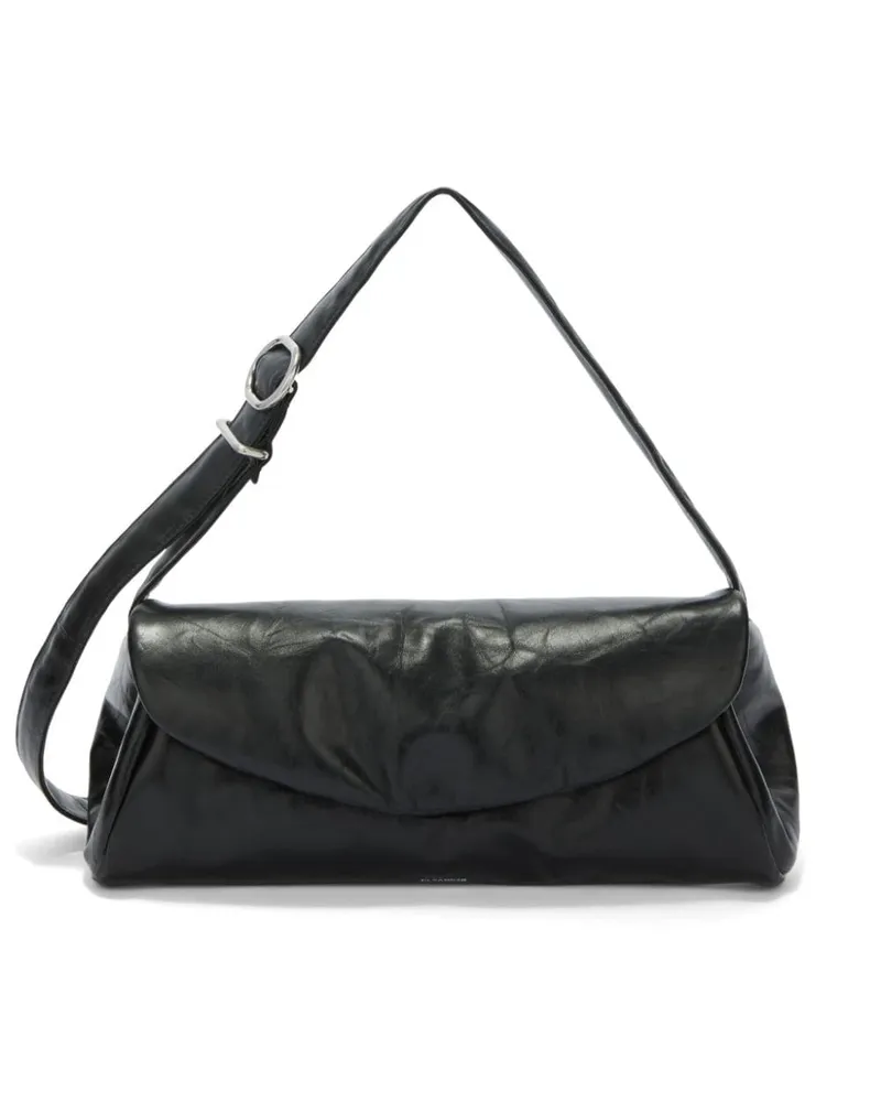 Jil Sander Cannolo Grande Schultertasche - Schwarz Schwarz