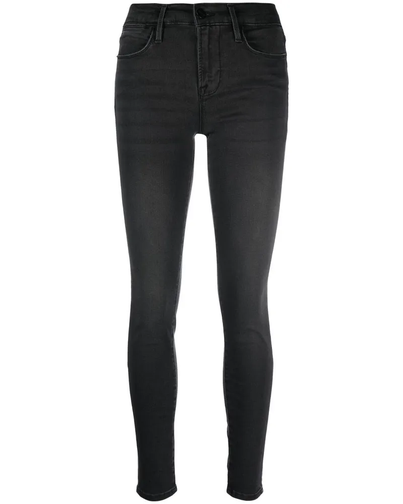 Frame Denim Skinny-Jeans mit hohem Bund Grau