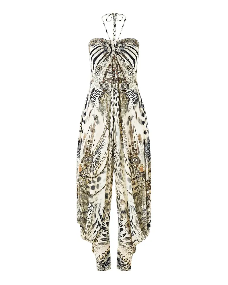 Camilla draped hardware jumpsuit - Nude Nude