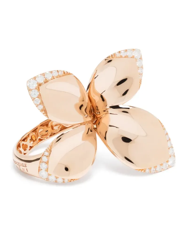 Pasquale Bruni 18kt Giardini Segreti Rotgold-Cocktailring mit Diamanten - Rosa Rosa