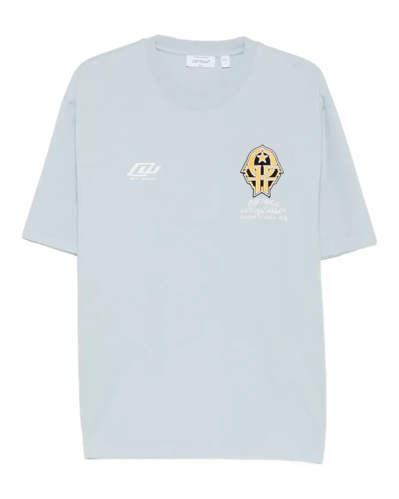 OFF-WHITE T-Shirt mit Logo-Print - Blau Blau