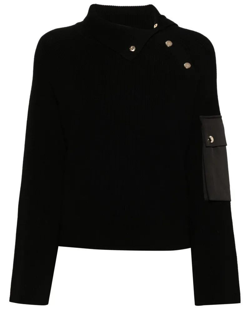 Liu Jo Gerippter Strickpullover - Schwarz Schwarz