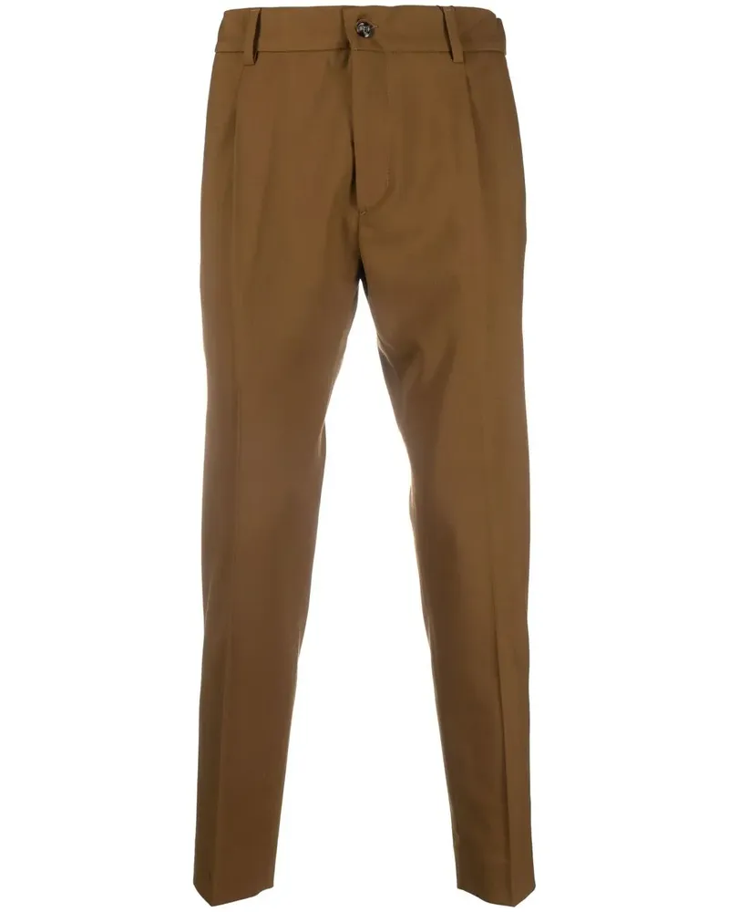 Dell'oglio Taillenhohe Cropped-Hose - Braun Braun