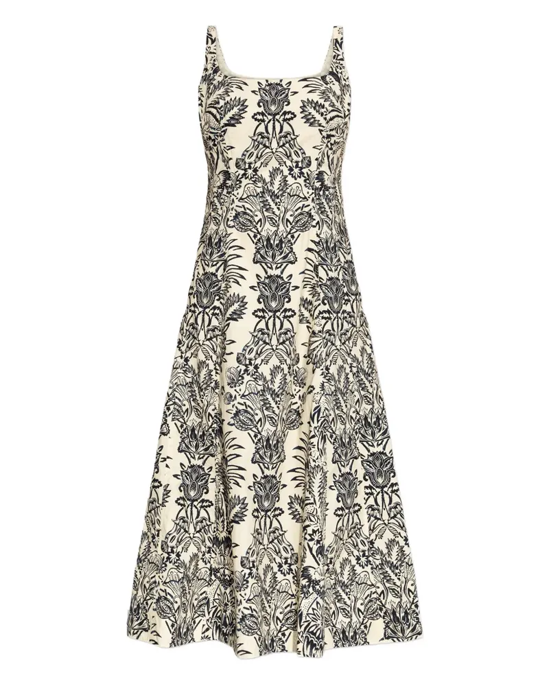 Ulla Johnson floral-print midi dress - Nude Nude