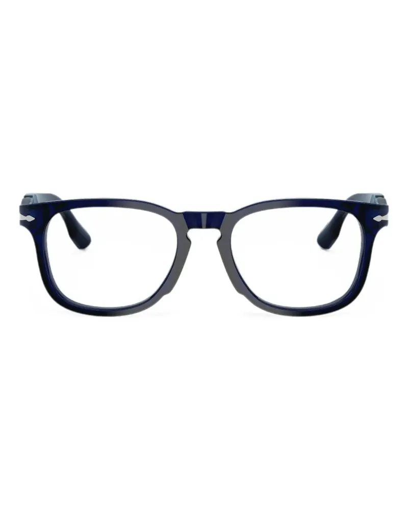 Persol Brille mit eckigem Gestell - Blau Blau