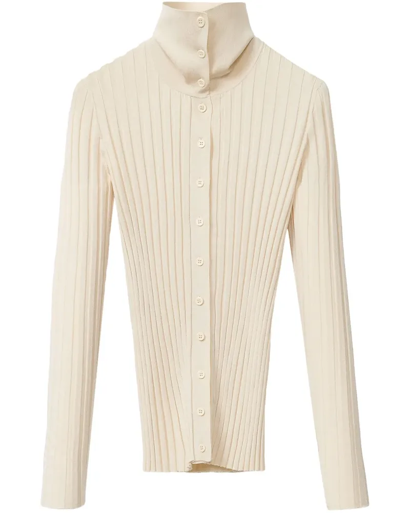 Fabiana Filippi Grob gerippter Cardigan - Weiß Weiß
