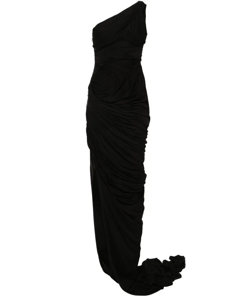 Rick Owens Drapiertes One-Shoulder-Kleid - Schwarz Schwarz