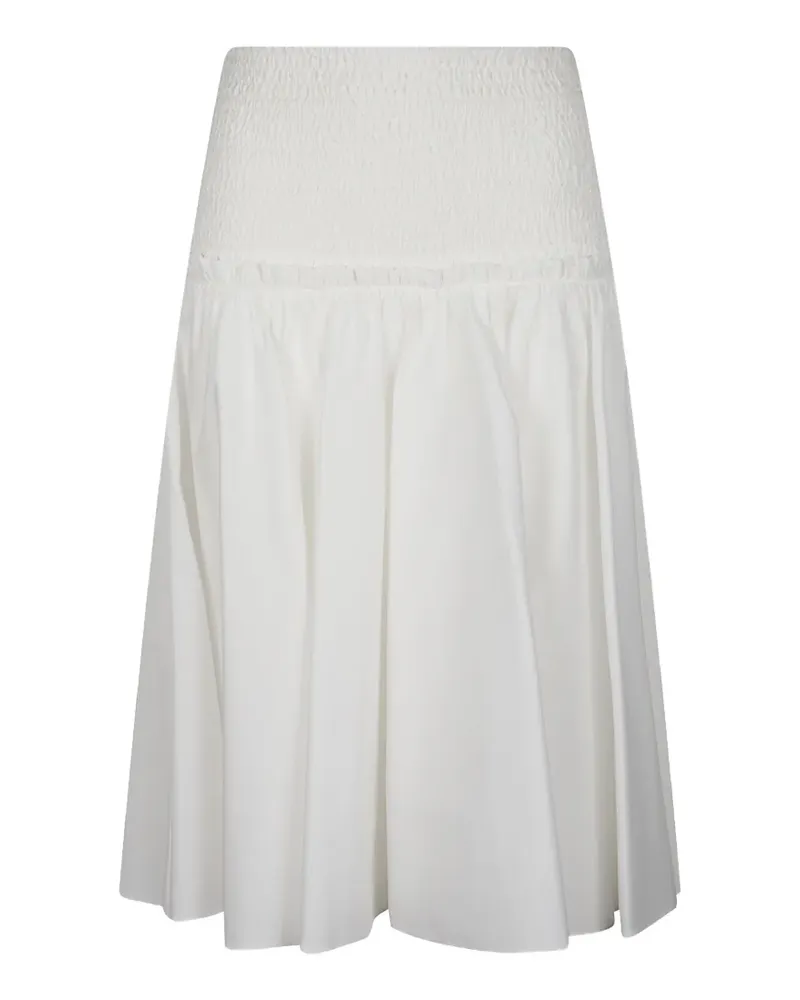 Pinko shirred ruffled midi skirt - Weiß Weiß