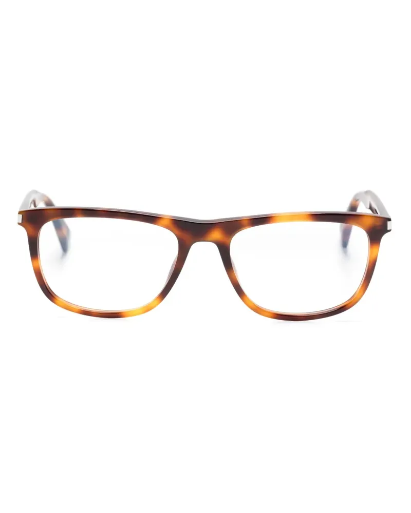 Saint Laurent Brille mit eckigem Gestell - Braun Braun