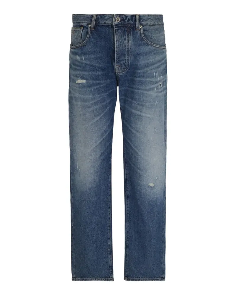 Armani Exchange stonewashed distressed jeans - Blau Blau