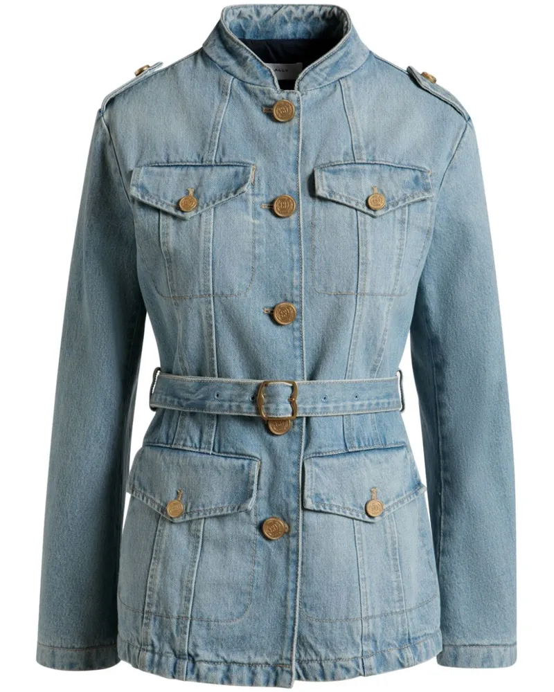 Bally Jeansjacke mit Gürtel - Blau Blau
