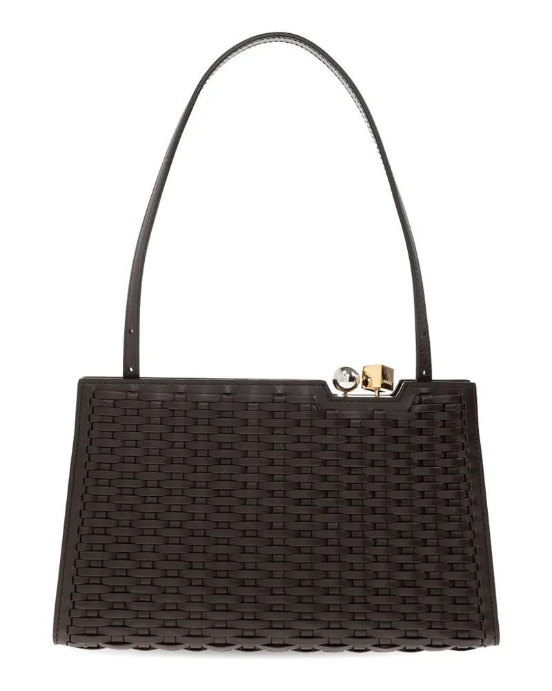 Jacquemus Salon woven leather tote bag - Braun Braun