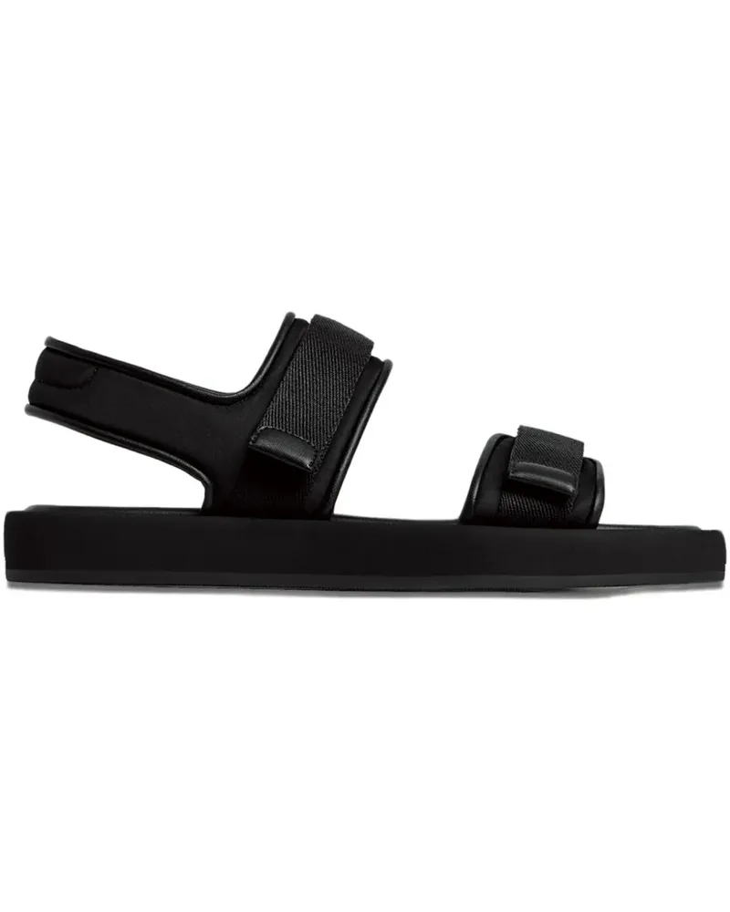 12 STOREEZ Sandalen mit Klettverschluss - Schwarz Schwarz