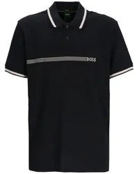 HUGO BOSS Poloshirt mit Logo-Print Schwarz