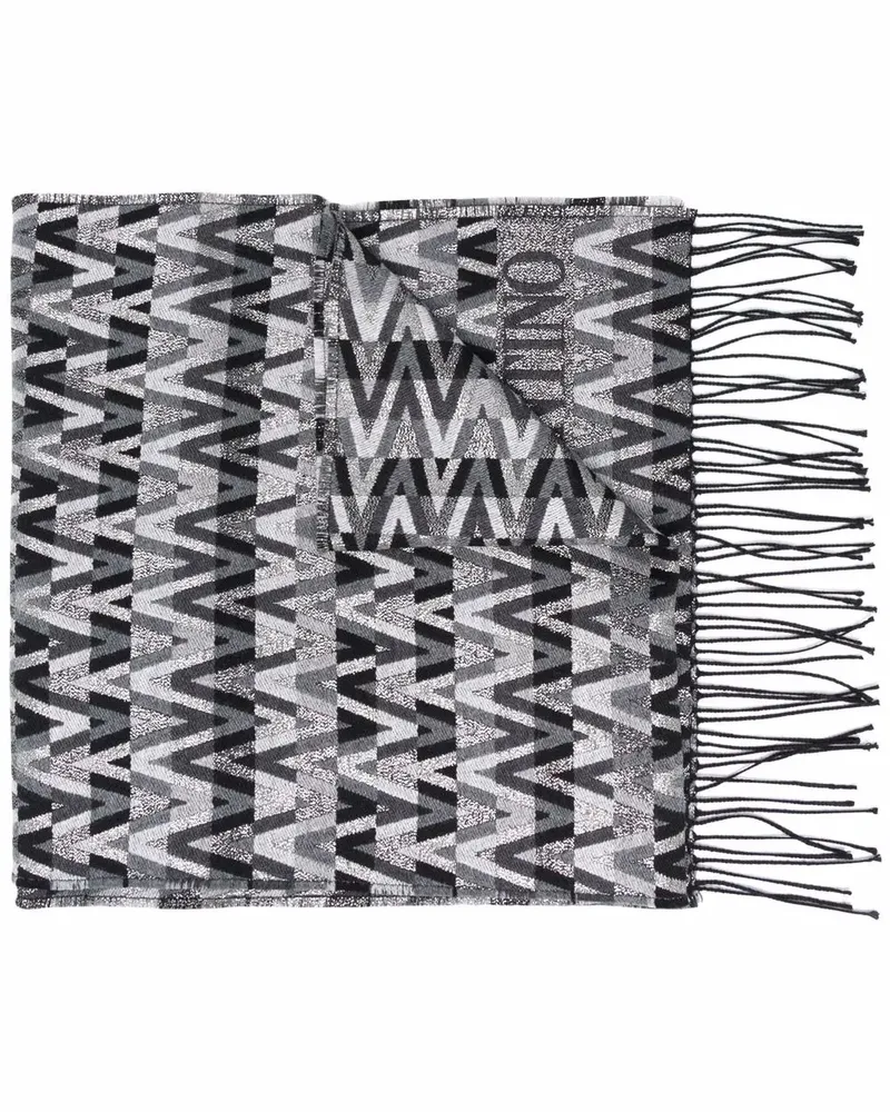 Valentino Garavani Schal mit V Optical-Muster - Grau Grau