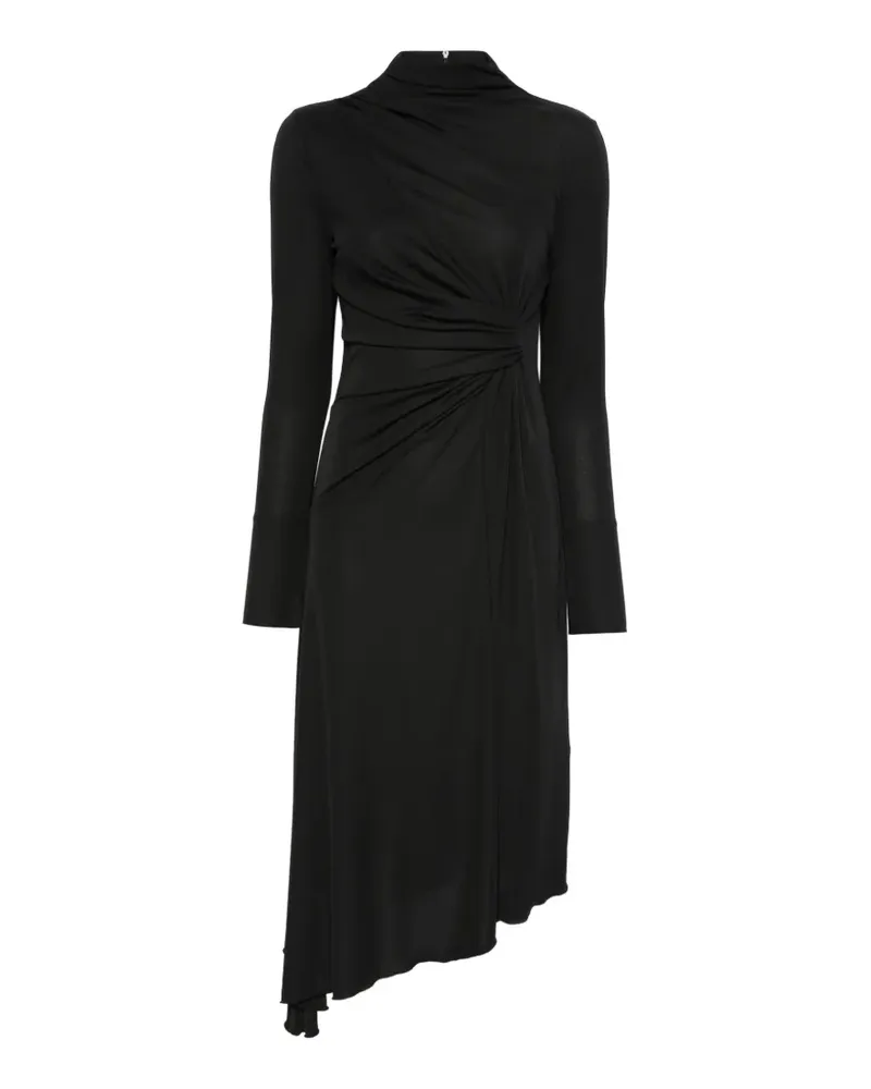 Ermanno Scervino Drapiertes Midikleid - Schwarz Schwarz