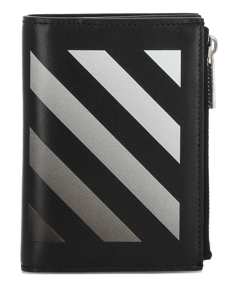 OFF-WHITE Diag-stripe-print wallet - Schwarz Schwarz