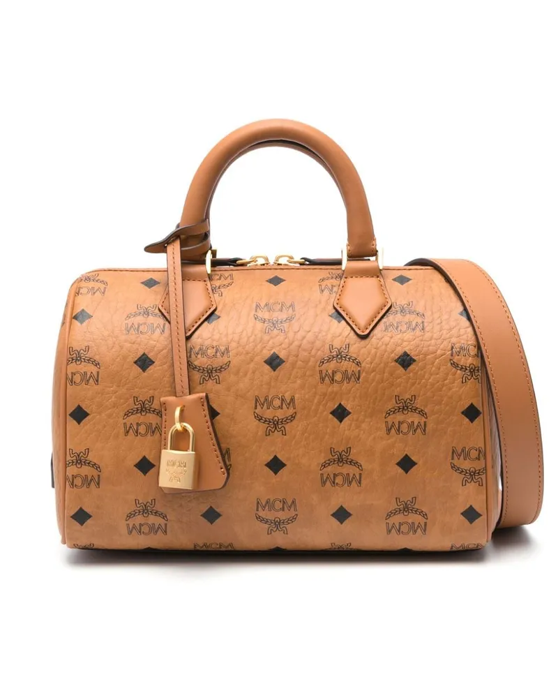 MCM Kleine Ella Boston Tote Bag - Braun Braun