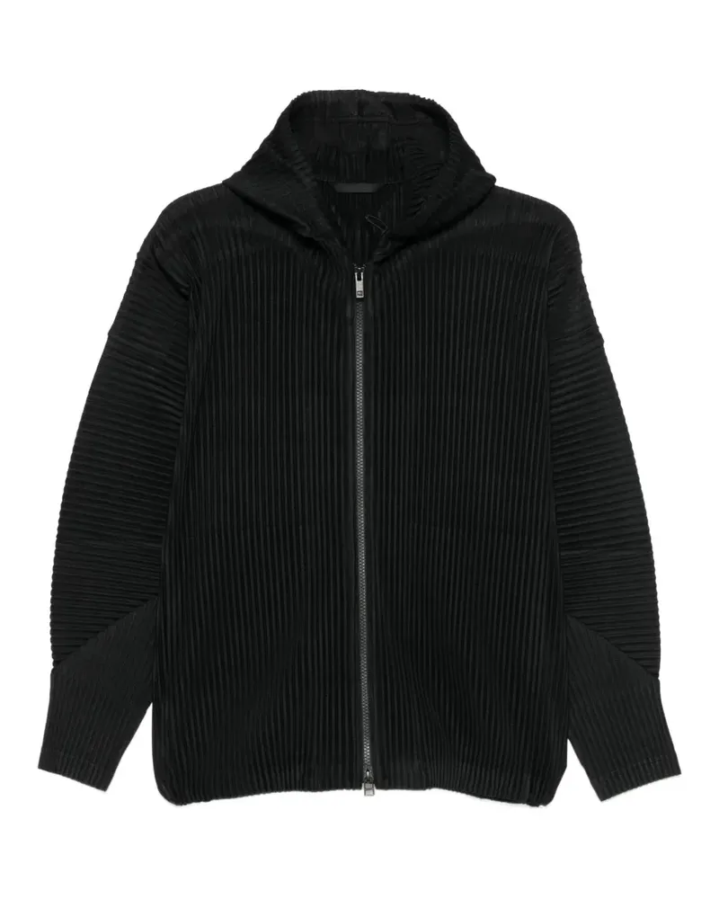Issey Miyake Hoodie mit Falten - Schwarz Schwarz