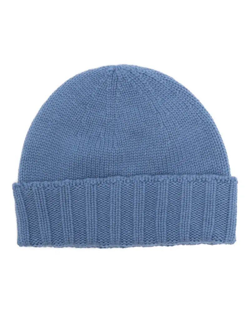 Drumohr  Gerippte Beanie - Blau Blau