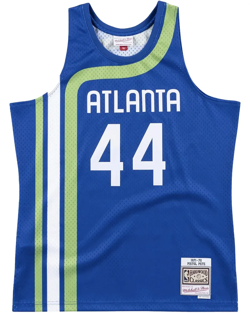 Mitchell & Ness NBA Swingman "Hawks 1971 Pete Maravich" Trikot - Blau Blau