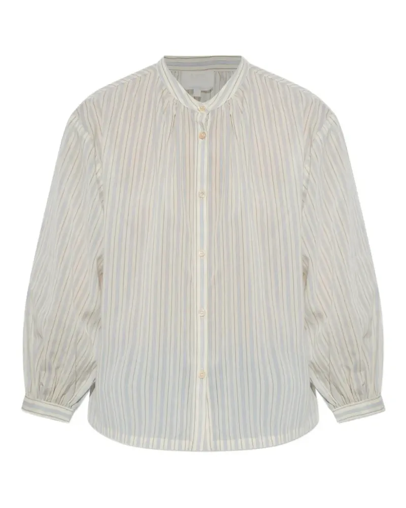 A.P.C. Ecru Bluse mit Stehkragen - Nude Nude