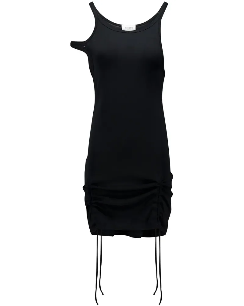 Laneus Geripptes Kleid - Schwarz Schwarz