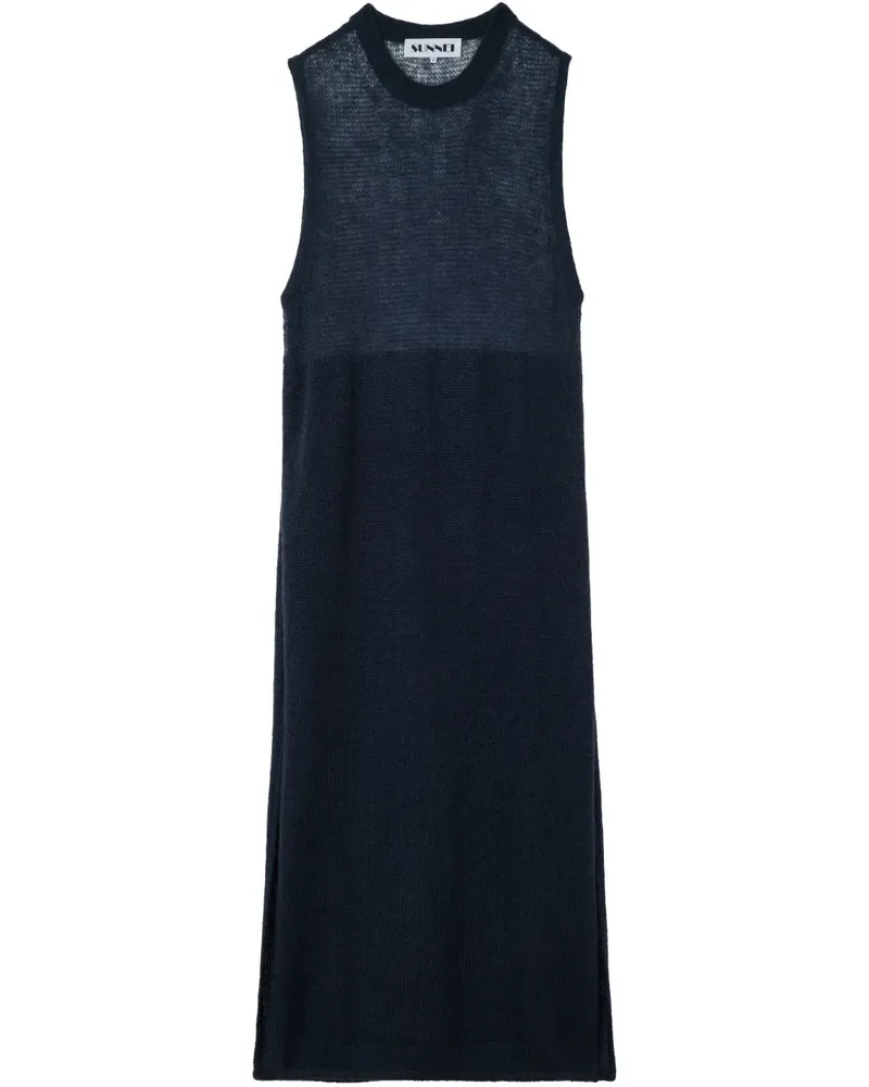 SUNNEI Langer Strickpullunder - Blau Blau