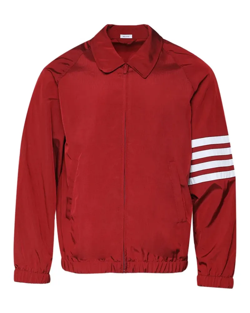 Thom Browne 4-Bar Sportjacke aus glänzendem Ripstop-Raglan - Rot Rot