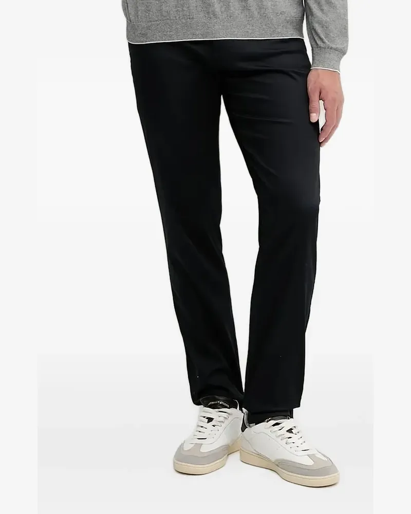 Armani Exchange Gerade Hose mit Logo-Schild - Blau Blau