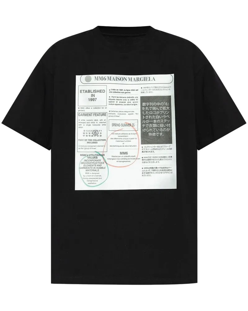 Maison Margiela T-Shirt mit grafischem Print - Schwarz Schwarz