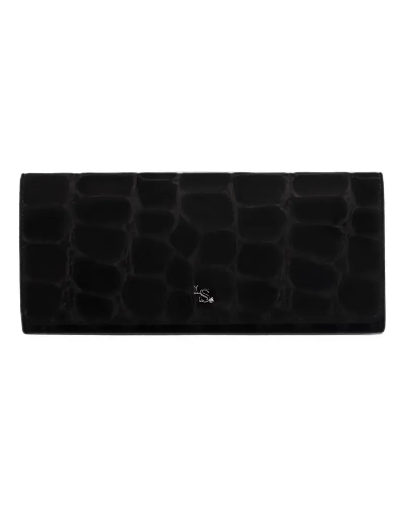 Le Silla Clutch mit Kroko-Optik - Schwarz Schwarz
