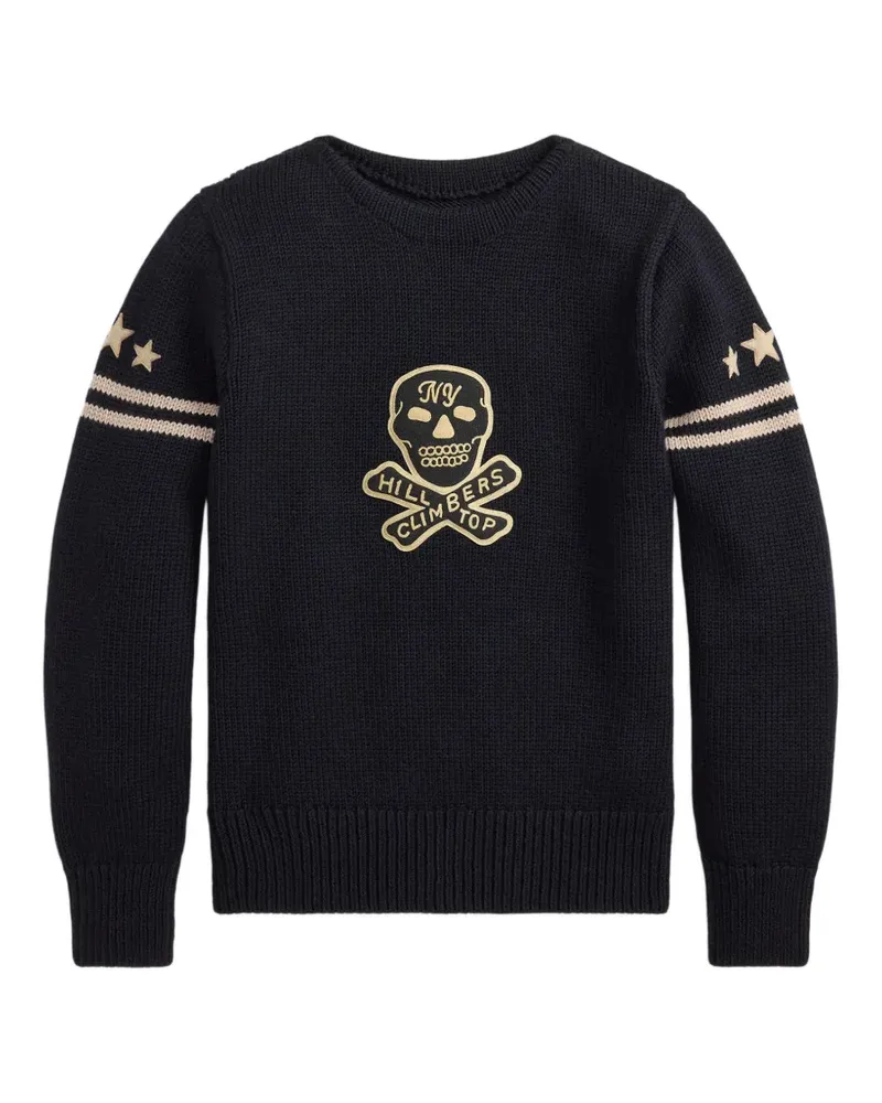 Ralph Lauren Pullover mit Totenkopf-Patch - Blau Blau