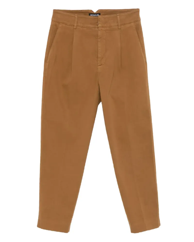 Dondup Straight-Leg-Hose mit Falten - Braun Braun