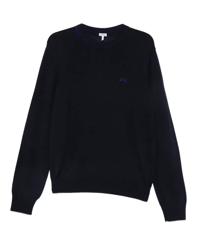 Loewe Pullover mit Anagram-Stickerei - Blau Blau