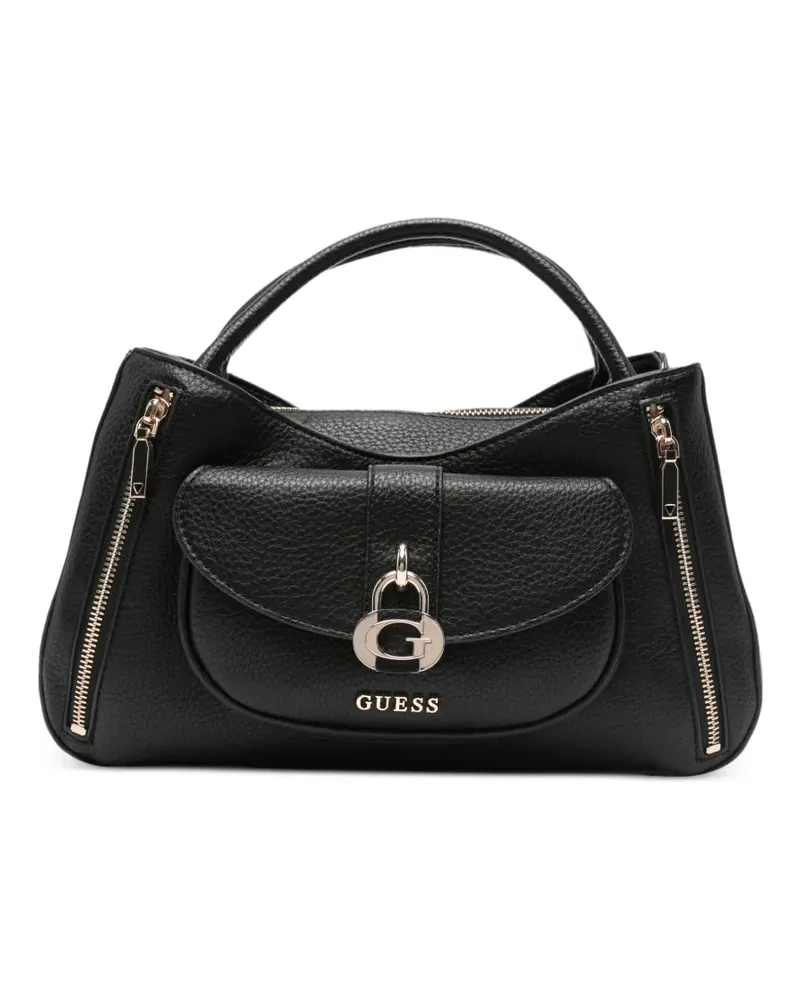 Guess zip-details tote bag - Schwarz Schwarz