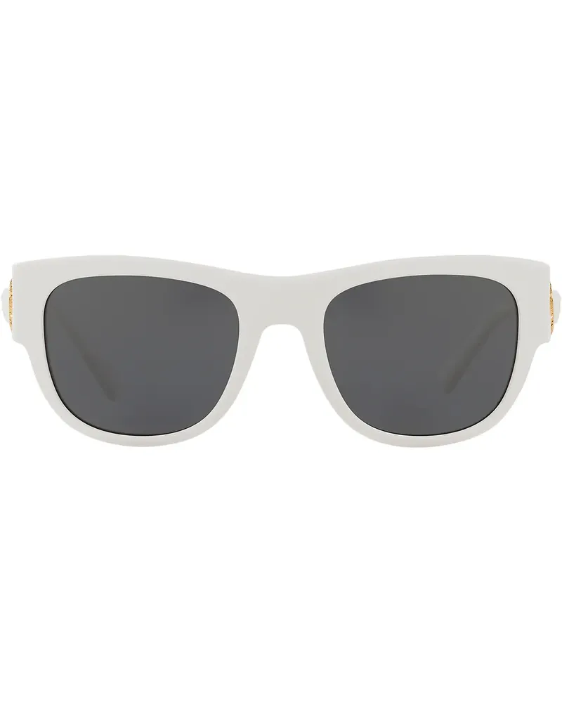 Versace Sonnenbrille mit eckigem Gestell - Weiß Weiß