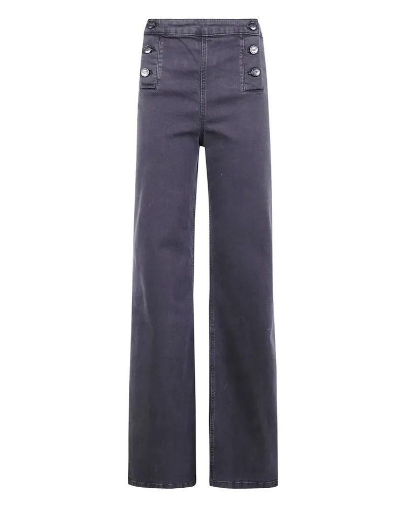 Twin-Set button cotton jeans - Schwarz Schwarz
