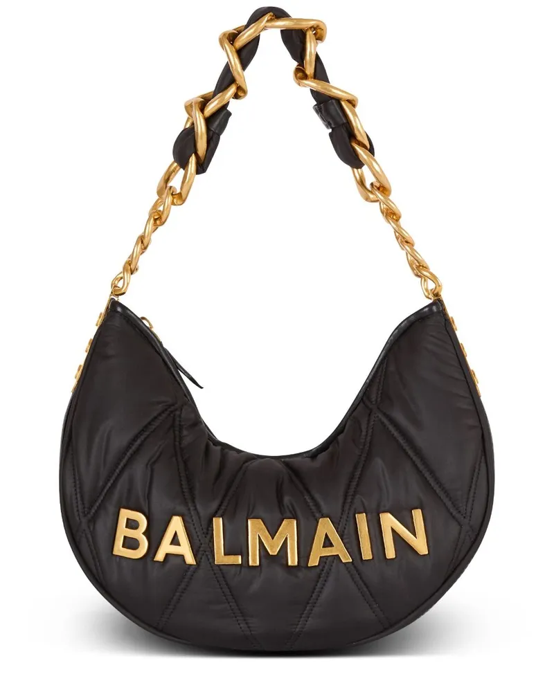 Balmain 1945 gesteppte Schultertasche - Schwarz Schwarz