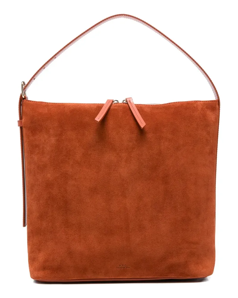 A.P.C. Tote Bag mit Reißverschluss - Braun Braun