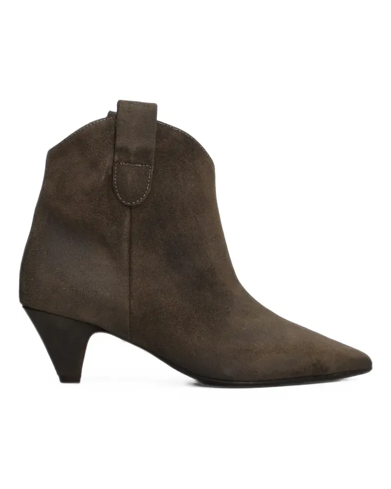 Anna F. pointed-toe suede ankle boots - Braun Braun