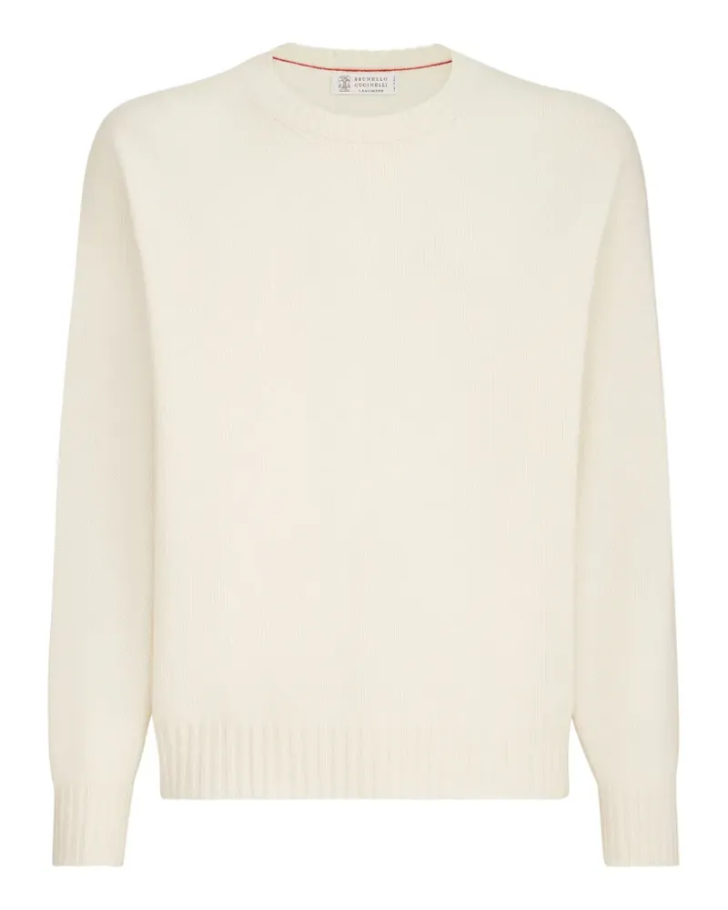 Brunello Cucinelli Klassischer Kaschmirpullover - Nude Nude