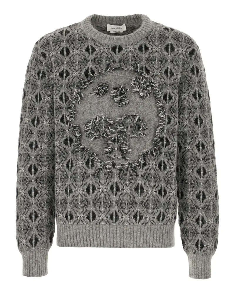 Alexander McQueen Skull Fair Isle sweater - Grau Grau