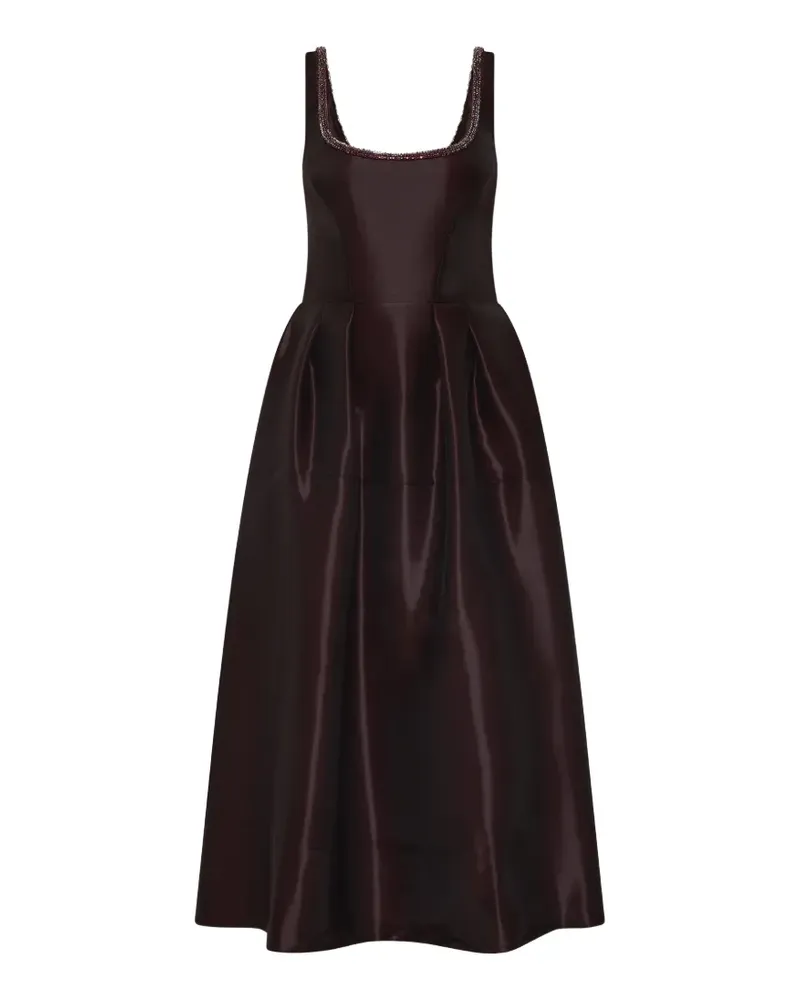 Rebecca Vallance Lourdes Midikleid mit Perlen - Rot Rot