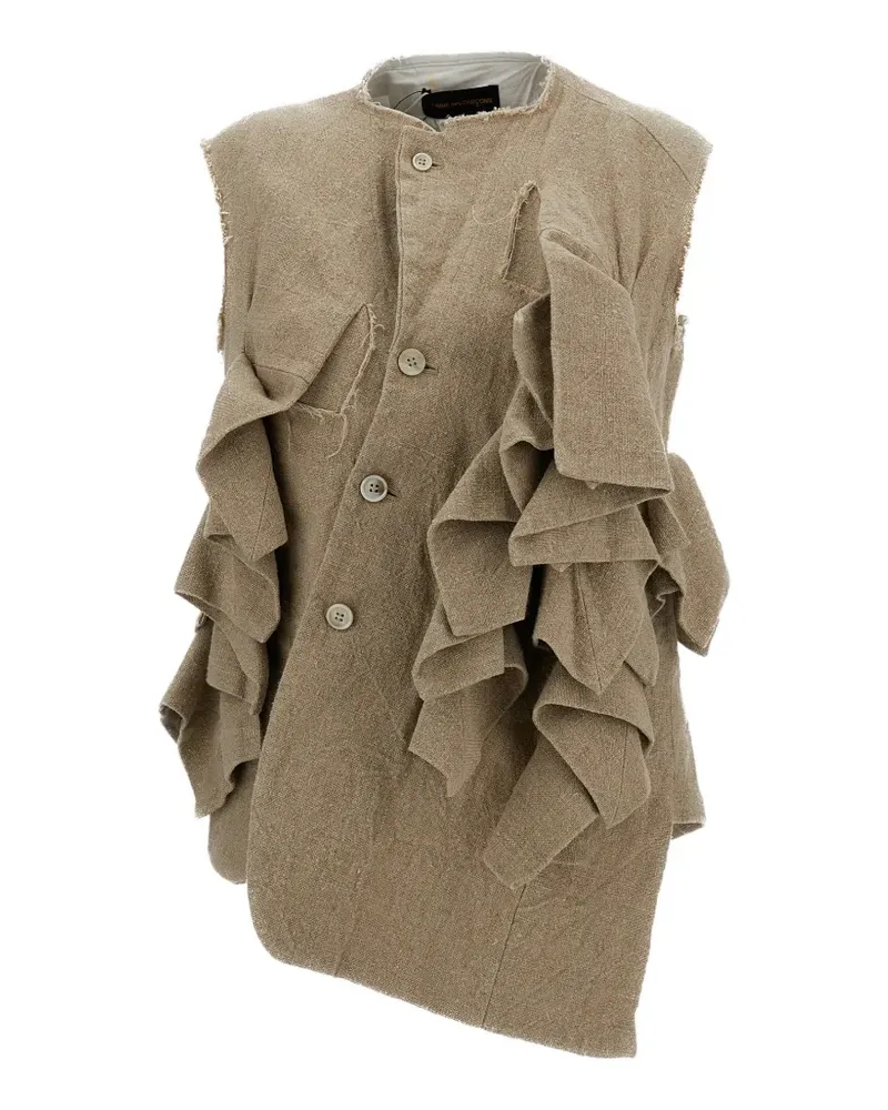 Comme des Garçons ruffled vest - Nude Nude