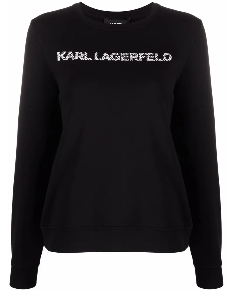 Karl Lagerfeld Sweatshirt mit Rundhalsausschnitt - Schwarz Schwarz