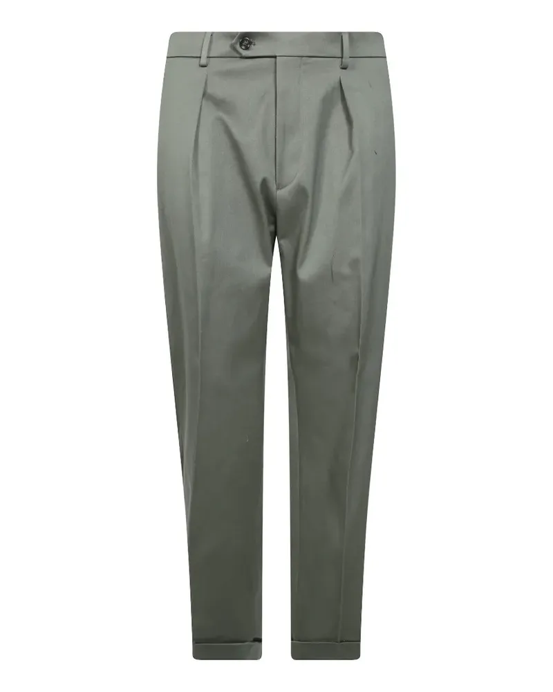 Berwich pleated-detail turn-up trousers - Grün Grün